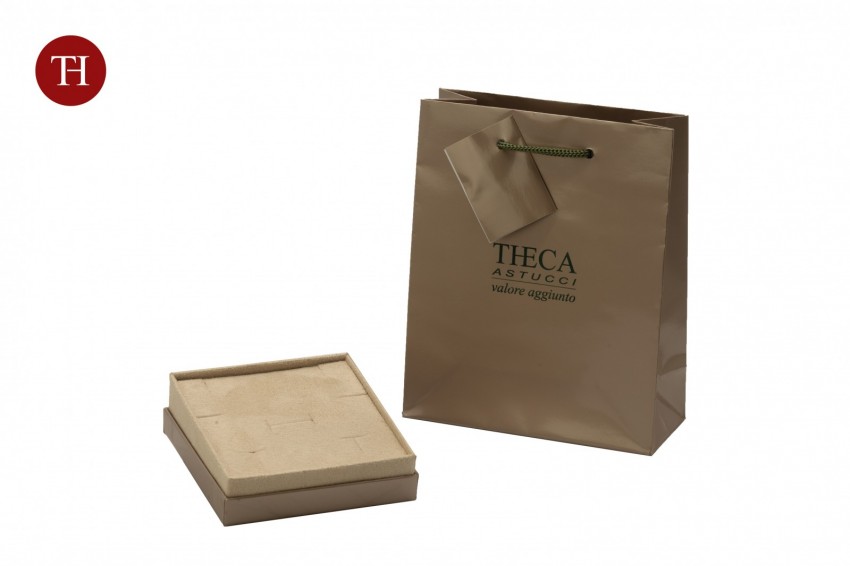 Diamante lusso astuccio e shopper per pendente multiuso 95x95x42 oro rosa - BUL1683 - Foto 2