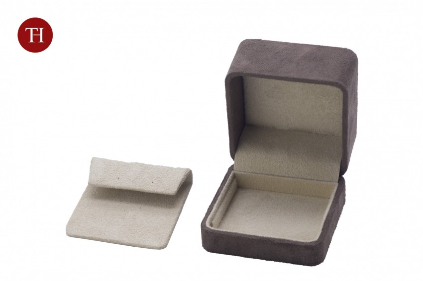 Vela presentation box for earings clips 70x70x50 lt. brown - VES3255 - Photo 2