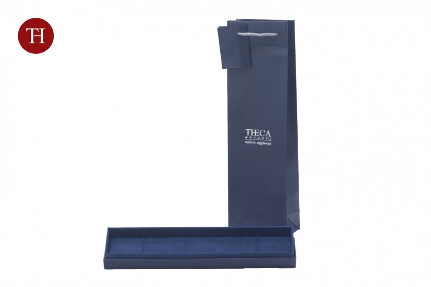 Diamante lusso astuccio e shopper per bracciale 223x48x40 blu - BUL8140 - Foto 2
