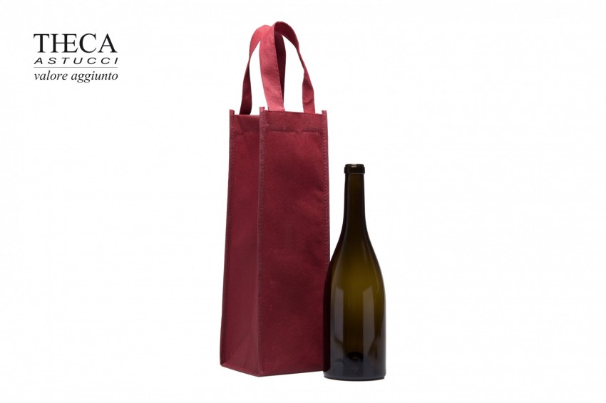 Jewelry Gift bags Plastic bag Wine barbera shopper Barbera shopper one bottle 12+12x37 red