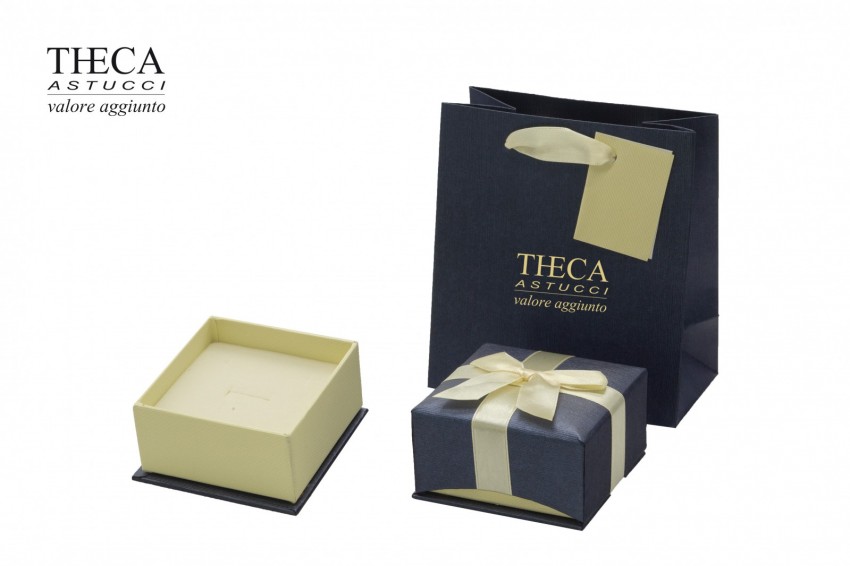 Presentation boxes Gift bags and boxes Fiocco lux Fiocco lux presentation box with gift bag earring pendant 80x80x45