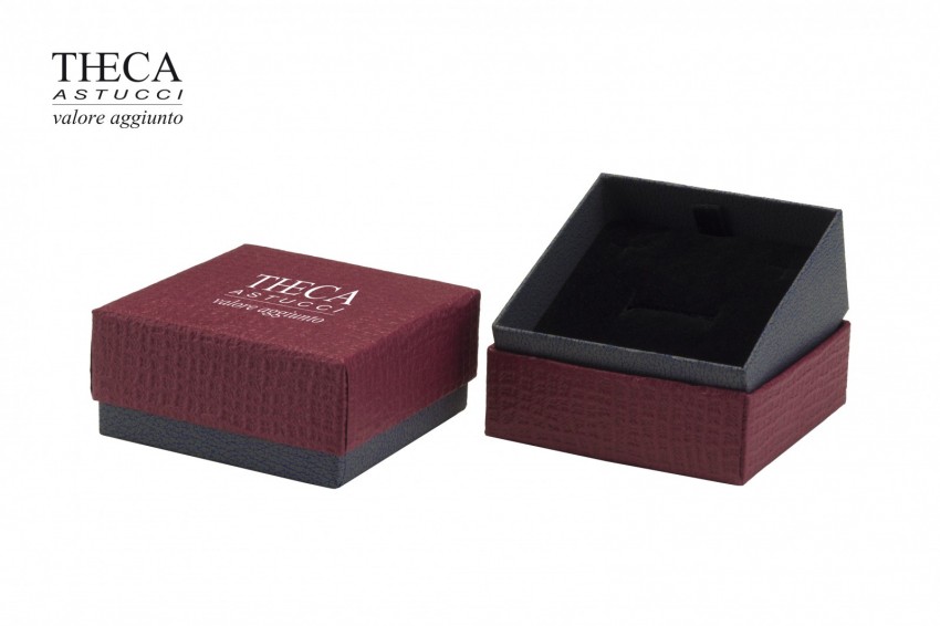 Sabra presentation box for earrings 70x70x33 burgundy - SAB1421 - Photo 1