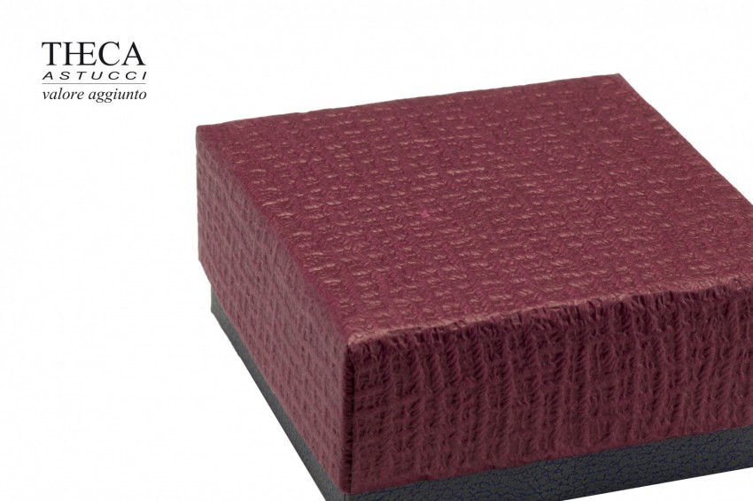 Sabra presentation box for earrings 70x70x33 burgundy - SAB1421 - Photo 3