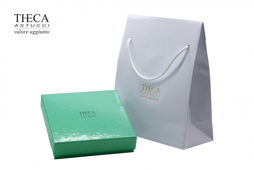 Presentation boxes Gift bags and boxes Vanity acqua Vanity acqua presentation box with gift bag for necklace 170x170x41(30) green