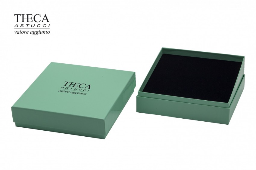 Presentation boxes Cardboard presentation boxes Aqua Acqua presentation box for necklace 170x170x41(30) green