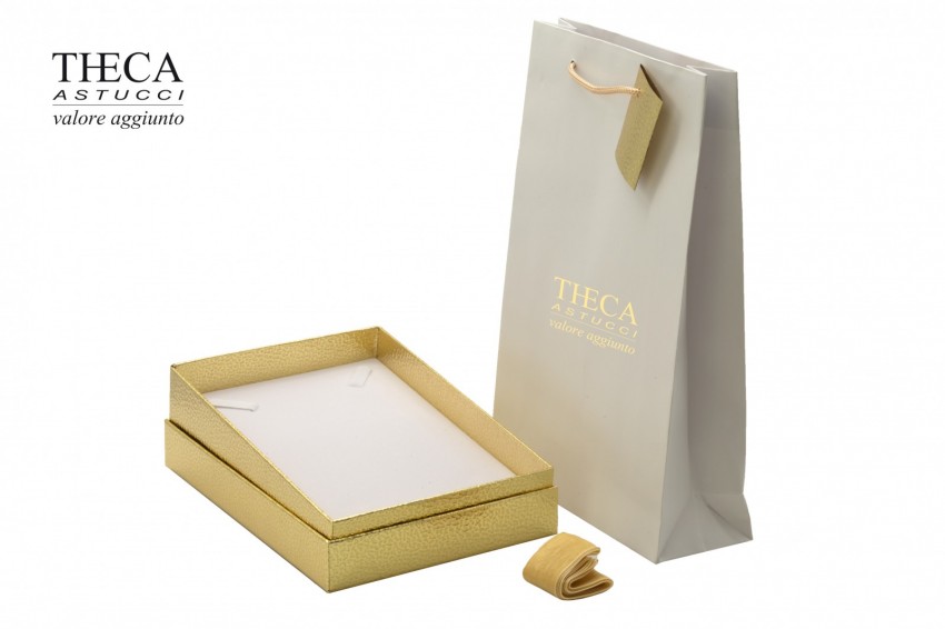 Diamante metal presentation box with gift box for necklace 135x190x37 gold - DIM4680 - Photo 2