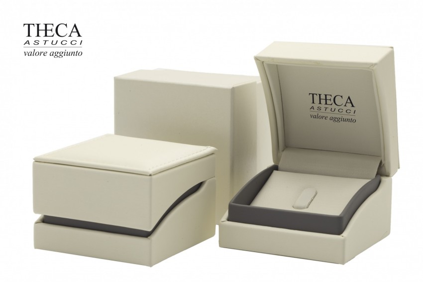 Presentation boxes Leatherette presentation boxes Sara Sara presentation box for ring earrings 70x70x50 white