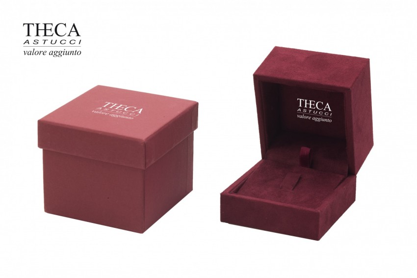 Floyd presentation box for ring earrings 65x67x54 burgundy - FLO0325 - Photo 4