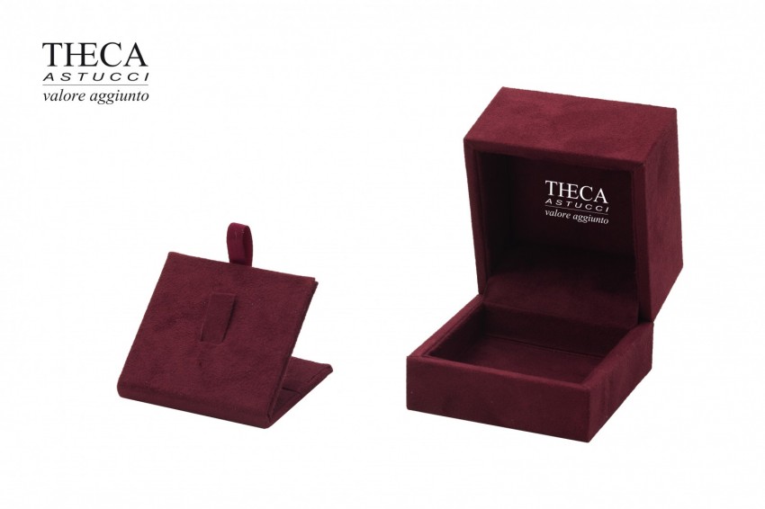 Floyd presentation box for ring earrings 65x67x54 burgundy - FLO0325 - Photo 2