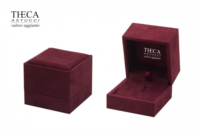 Floyd presentation box for ring earrings 65x67x54 burgundy - FLO0325 - Photo 1