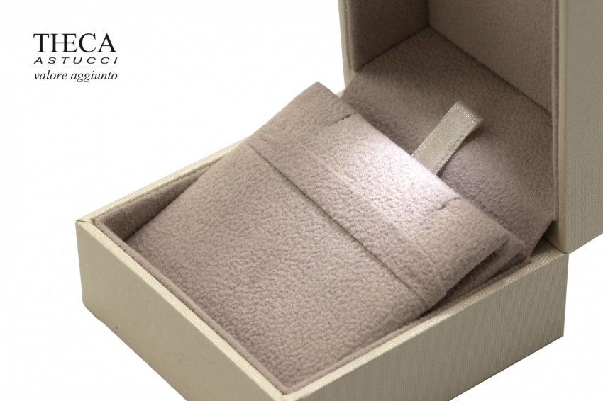 Golden presentation box for ring earring with led light 67x68x55 lt.cream - SIR0455 - Photo 5