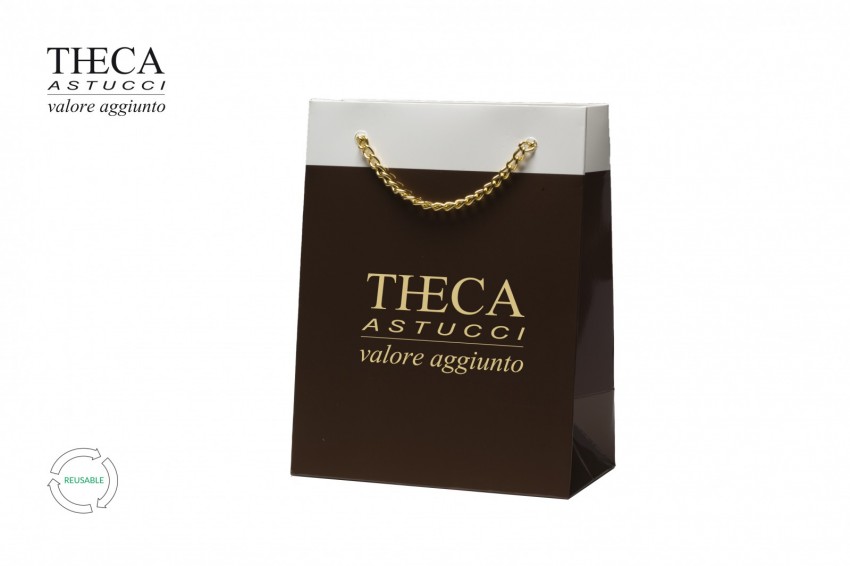Jewelry gift bags Luxury carrier bags Heaven shopper Heaven gift bag 17+10x22 bronze