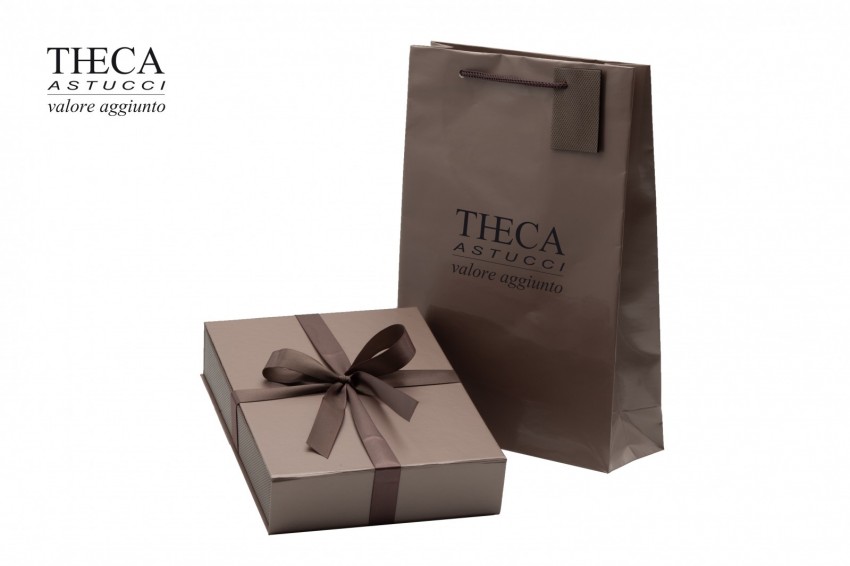 Aliza presentation box for necklace with gift bag 140x195x40 caramel - ALI4778 - Photo 1