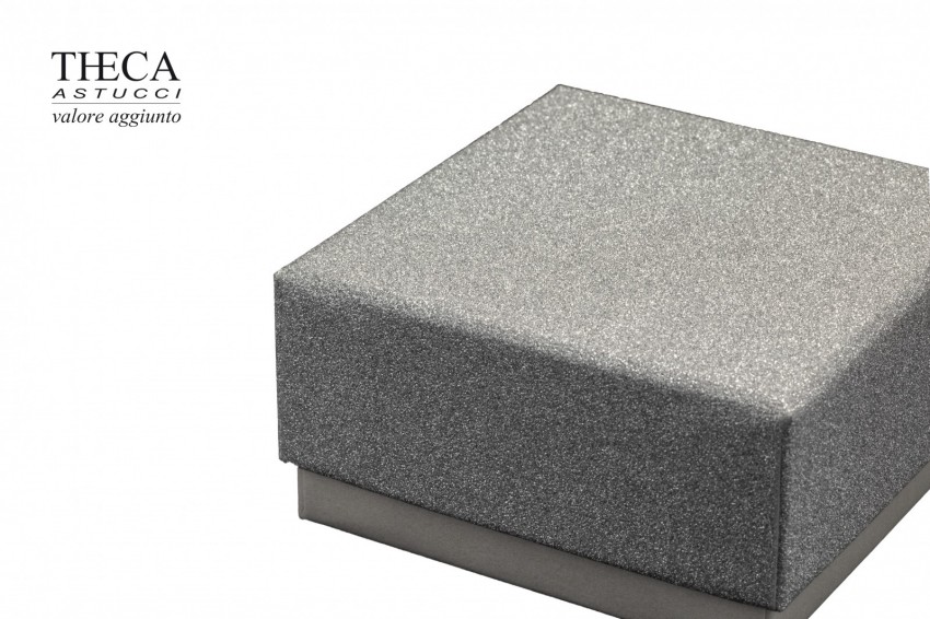 Diamante brill presentation box with gift bag for earrings 70x70x33 silver - 47B1430 - Photo 3