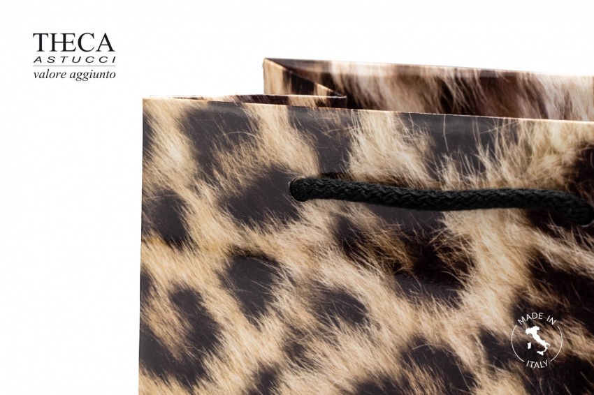 Leopard shopper per gioielleria 18+12x23 - LEO0400 - Foto 2