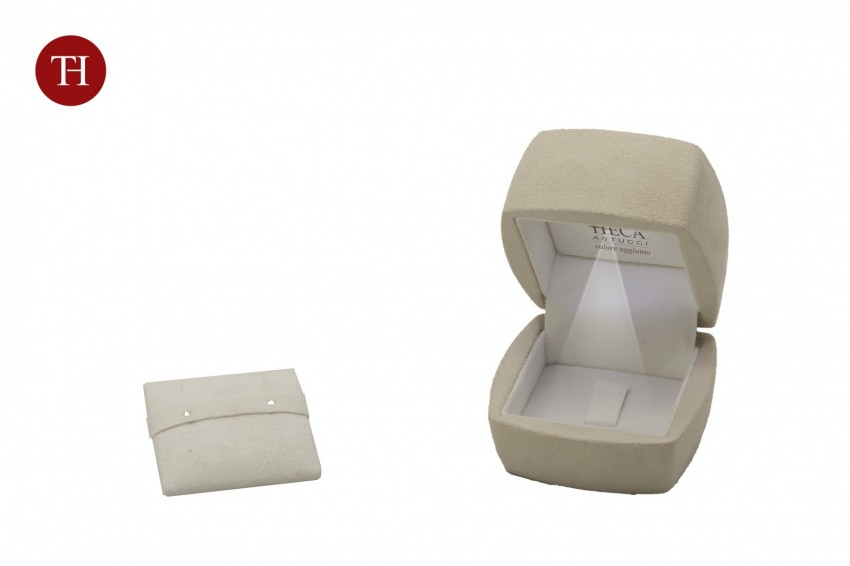 Confetto led astuccio per anello orecchini 61x61x58 avorio - COL0351 - Foto 2