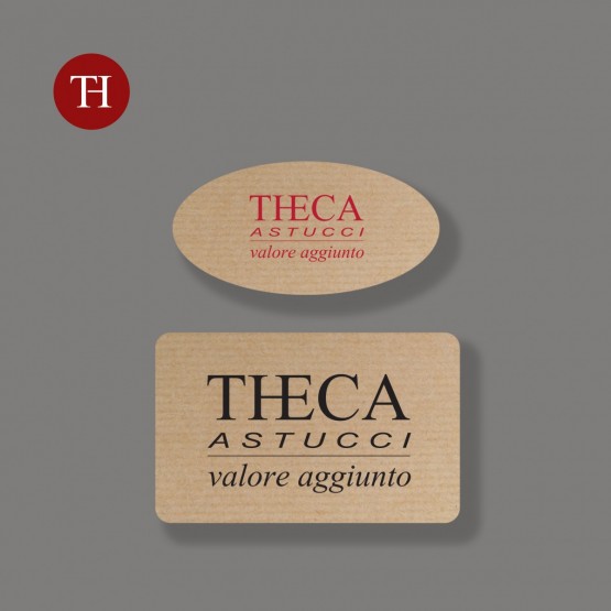 Etichette carta kraft - Theca Astucci